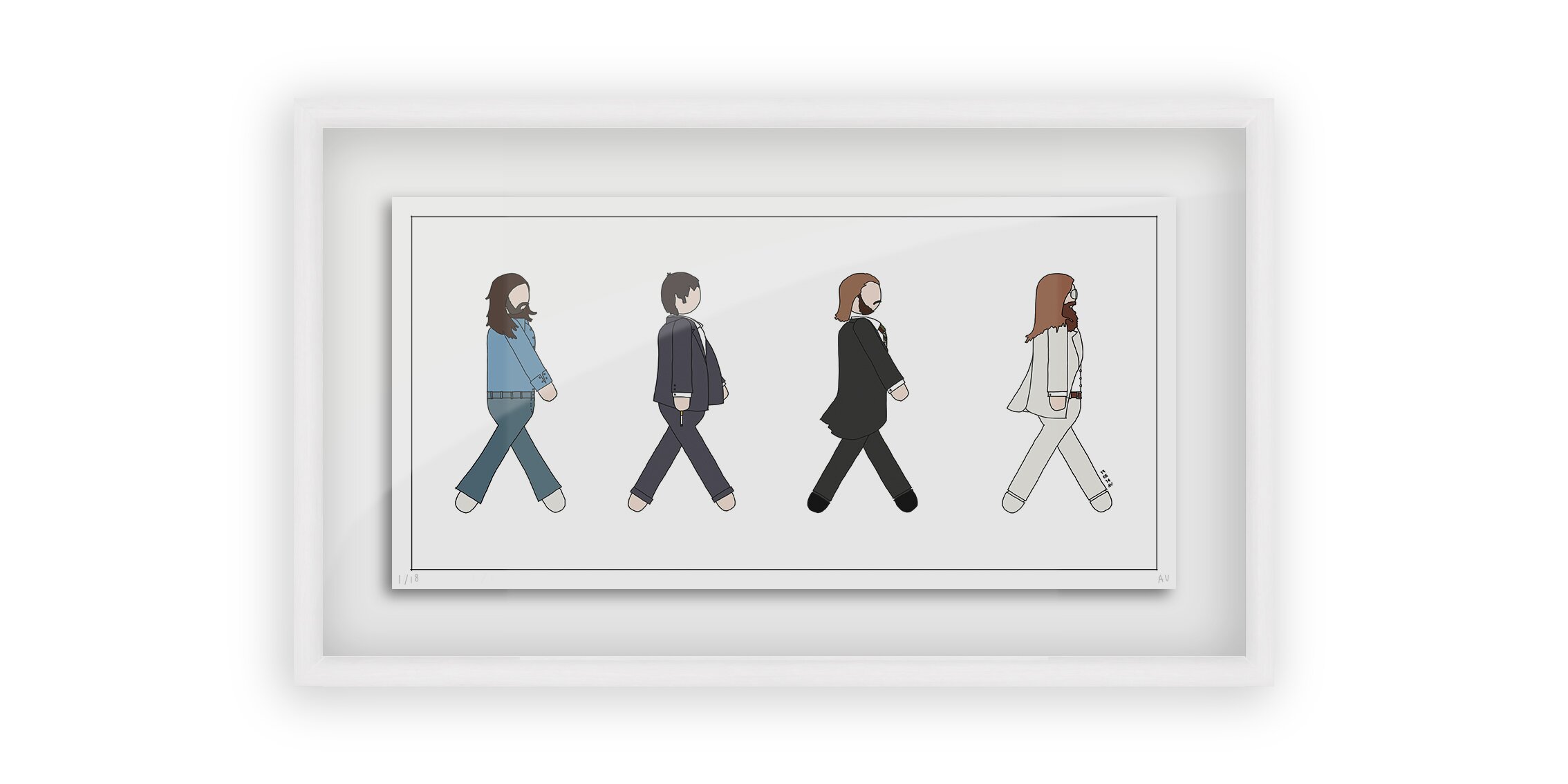Beatles Abbey Road - Persona Art Project (Ant Vervoort Hand Drawing)
