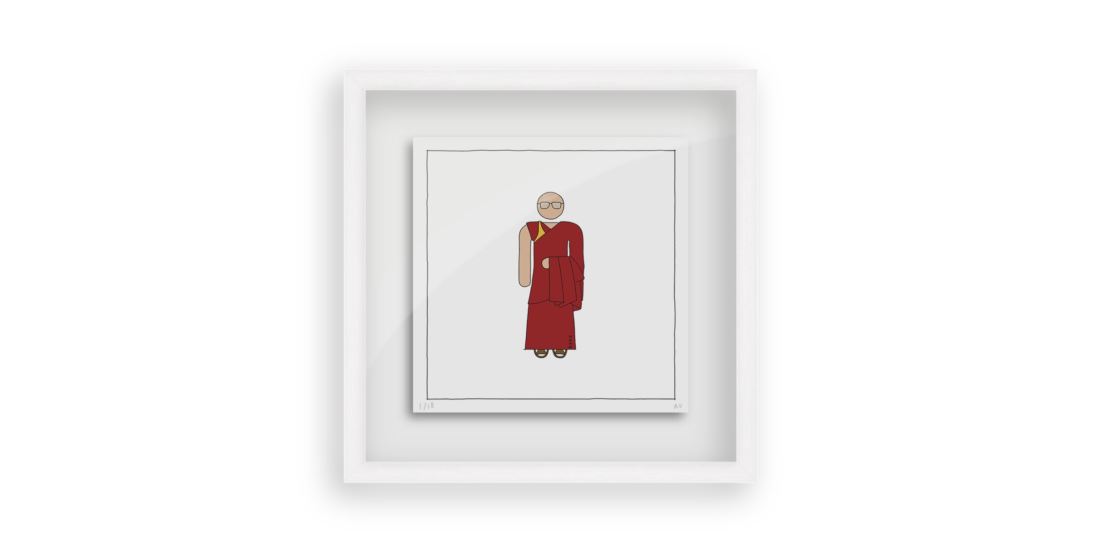 Dalai Lama - Persona Art Project (Ant Vervoort Hand Drawing)